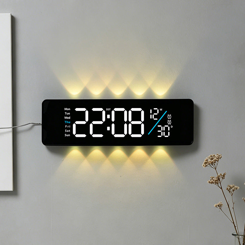 Digital display alarm clock with weekday display and temperature Stornfield
