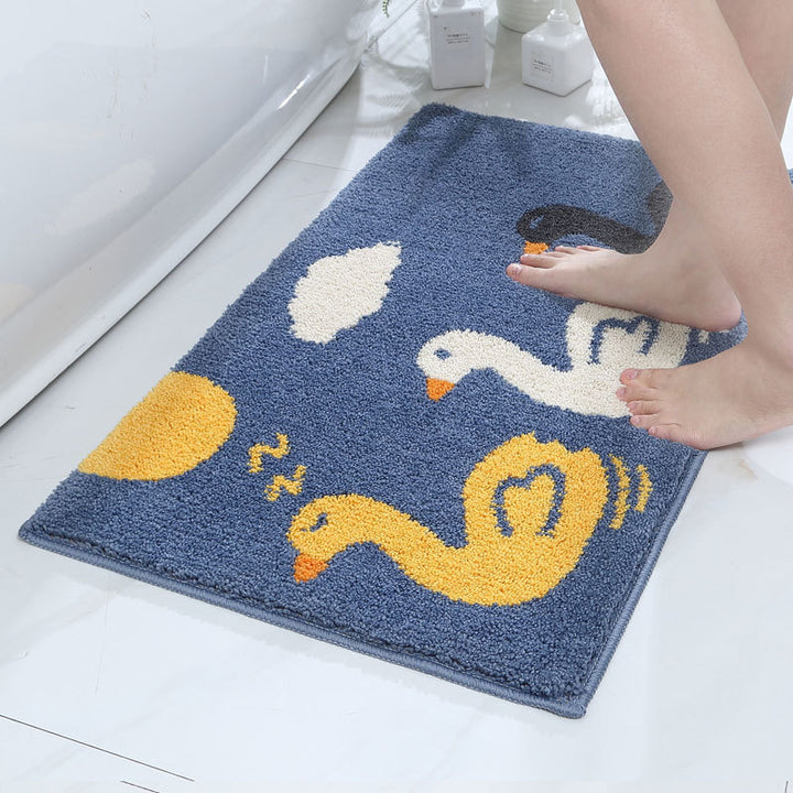 Playful Cat-Themed Bath Mat
