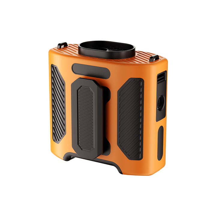Cooling portable dual-channel rechargeable clip-on wearable cooling fan with emergency light and USB charging Stornfield