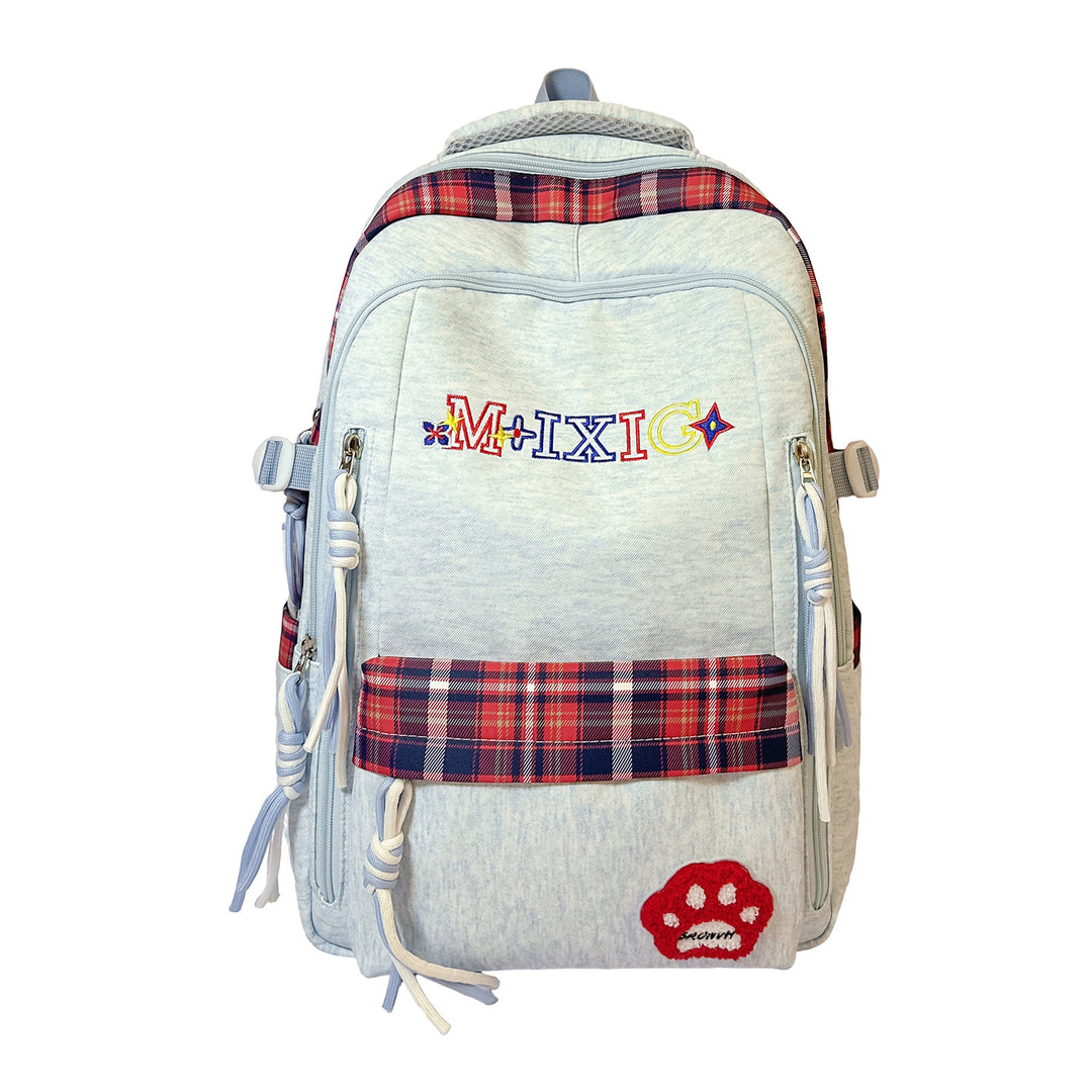 Playful Plaid Print Backpack Stornfield
