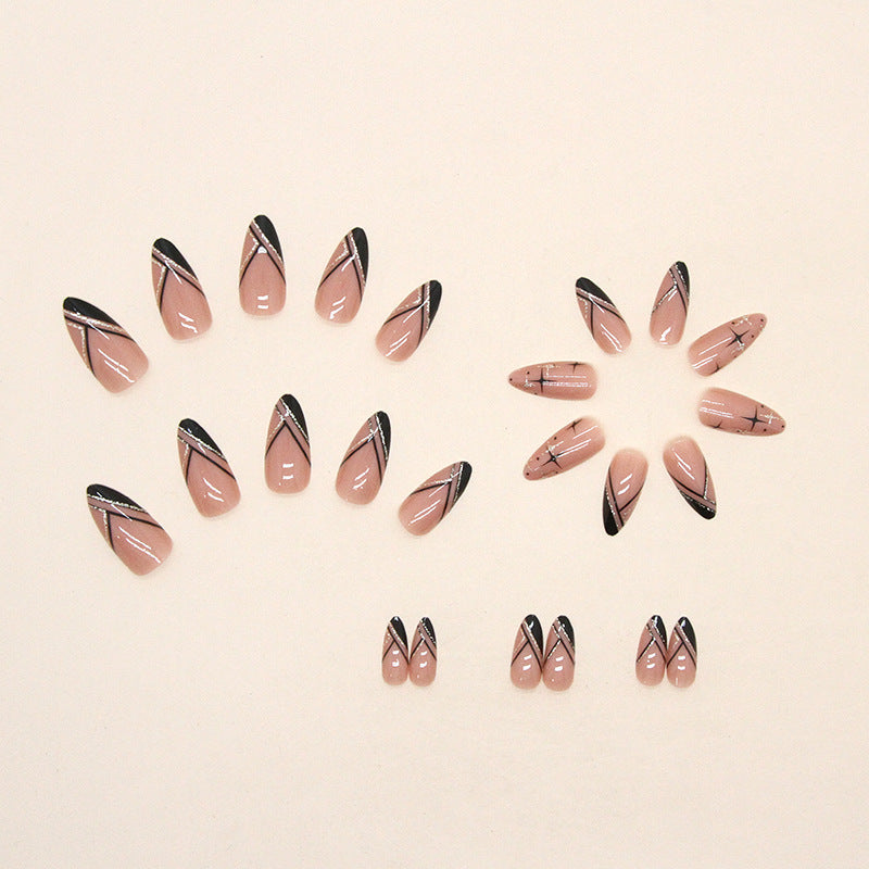 Elegant Press-On Nail Art Design Stornfield