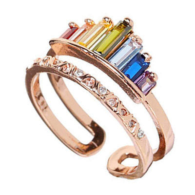 Adjustable Multi-Colored Crystal Ring Stornfield