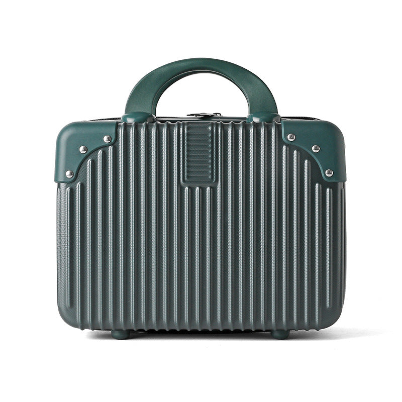 hard-shell travel cosmetic case with double-zip closure top handle and protective feet Stornfield