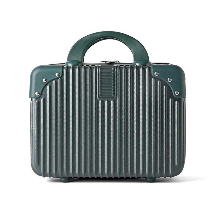 hard-shell travel cosmetic case with double-zip closure top handle and protective feet Stornfield