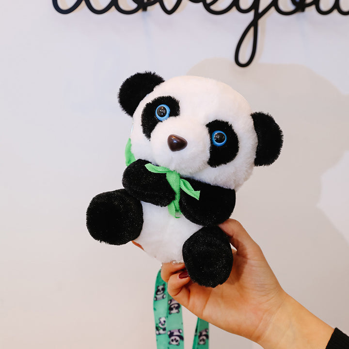 Plush Panda-Themed Keychain