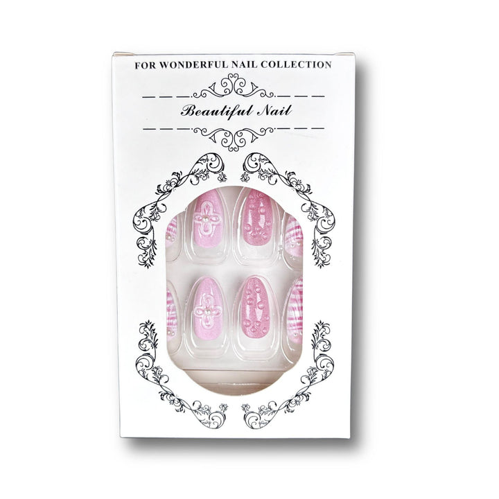 Elegant Decorative Press-On Nail Set 1790745418