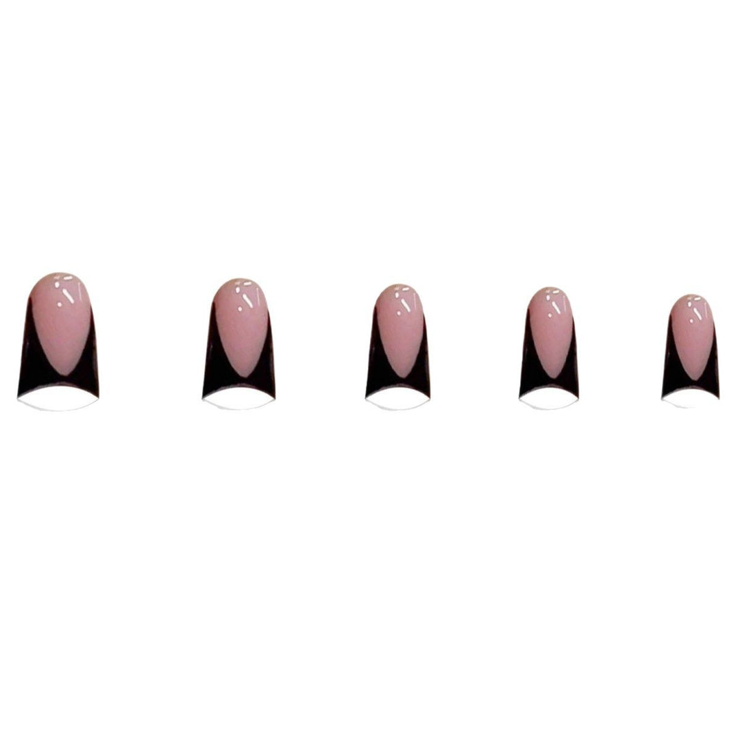 Stylish Stiletto Press-On Nails with Geometry Design Stornfield