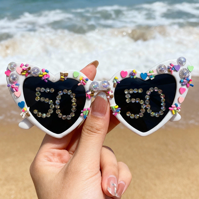 Fun Heart-Shaped Celebration Sunglasses Stornfield