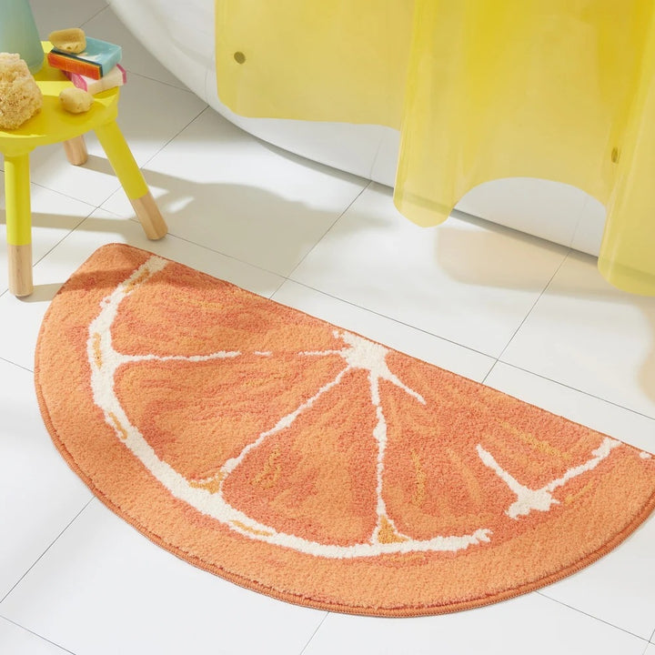 Lemon Slice Shaped Bath Mat