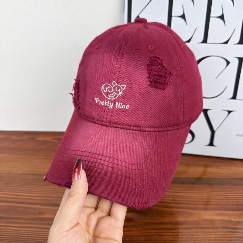 Women's Distressed Casual Embroidered Baseball Cap Stornfield
