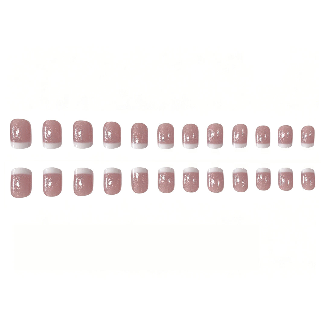 Glittery French Tip Nail Art Stornfield