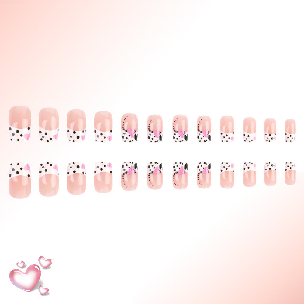Decorative Heart-Patterned Press-On Nails Stornfield