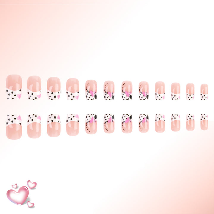 Decorative Heart-Patterned Press-On Nails Stornfield