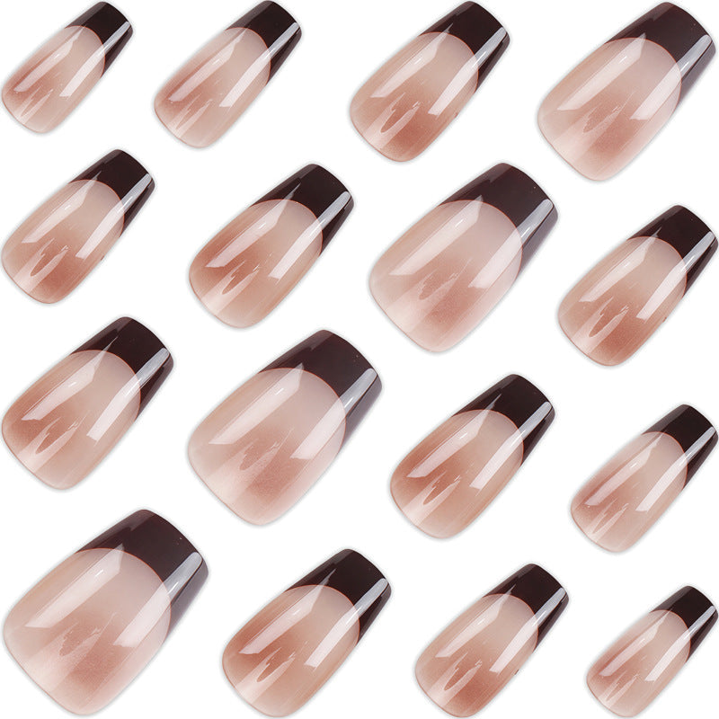 Glossy Ombre French Tip Press-On Nails Stornfield