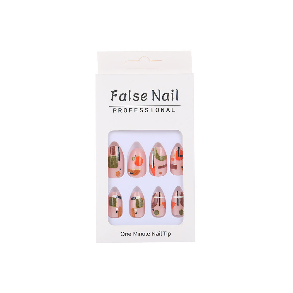 Artificial nails with geometric design Stornfield