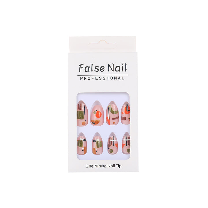 Artificial nails with geometric design Stornfield