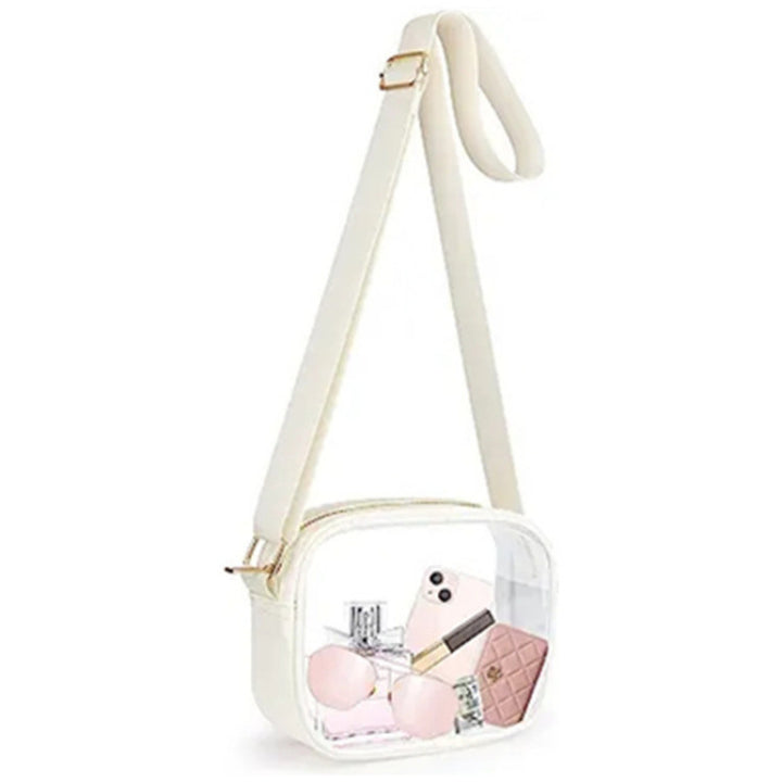 Practical shoulder bag with transparent inserts Stornfield