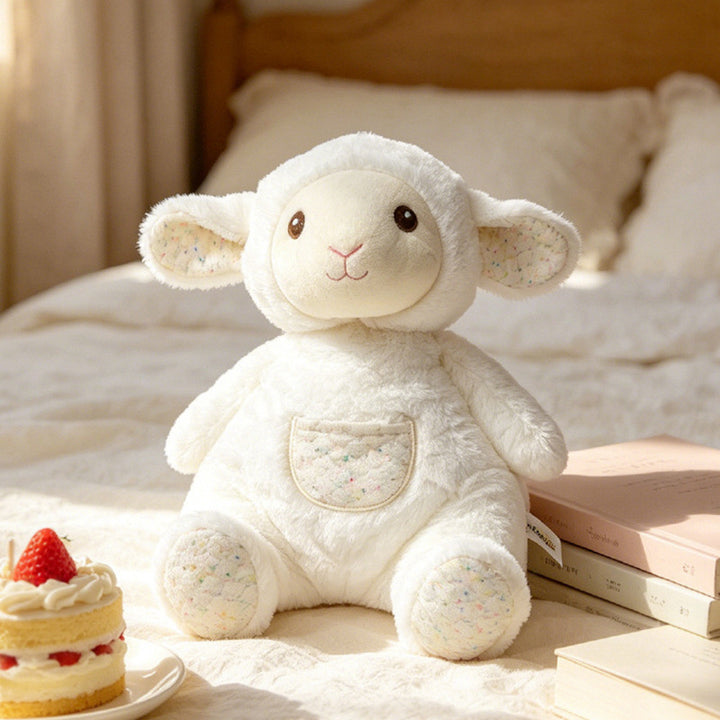 Plush Sit-Ready Puppy Nursery Companion with Quilted Front Pocket and Bean-Fill Base Stornfield