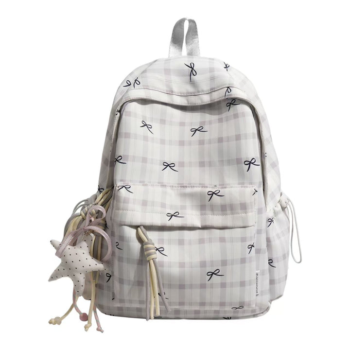 Backpack with Playful Checkered Pattern and Practical Compartments Stornfield