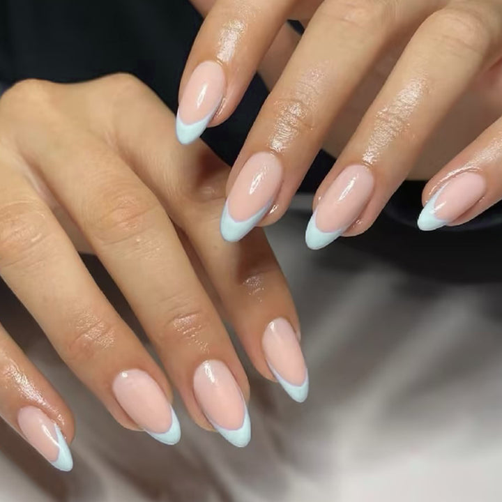 Elegant French Tip Press-On Nail Set Stornfield