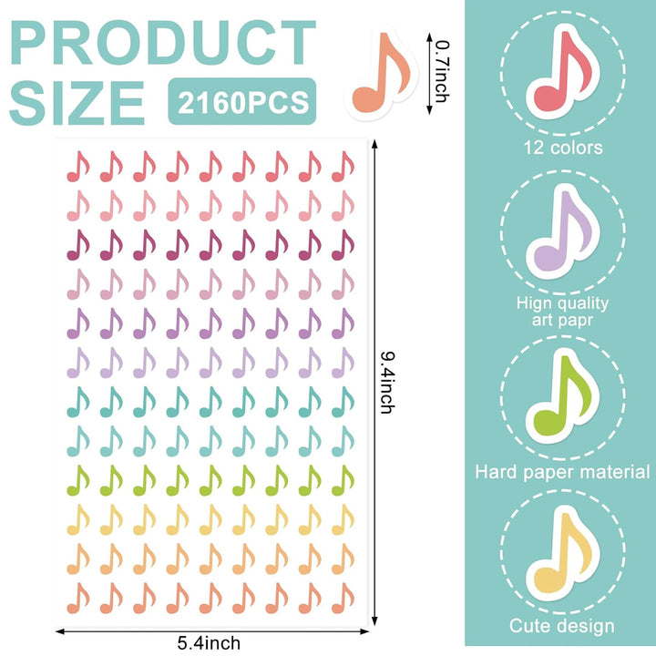 Music Note Decorative Sticker Set Stornfield
