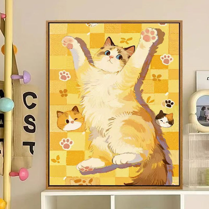 Cute Cat-Themed Decorative Canvas Art Stornfield