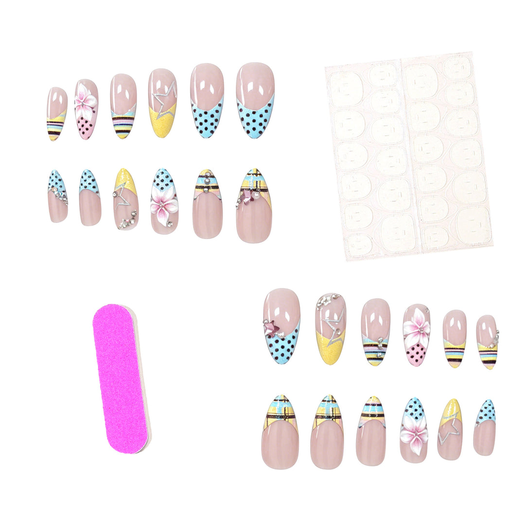 Floral Decorative Acrylic Nail Art Enhancements Stornfield
