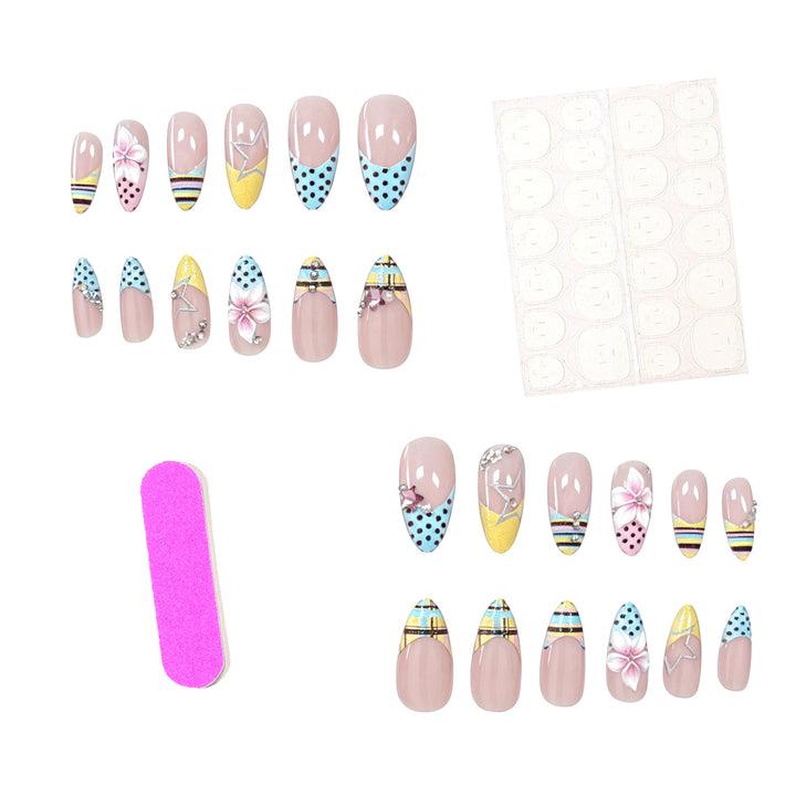 Floral Decorative Acrylic Nail Art Enhancements Stornfield