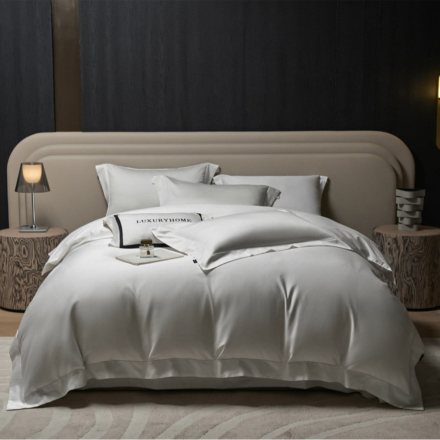Luxury Sateen Duvet Cover Bedding Set with Hidden Zipper and Pillow Shams
