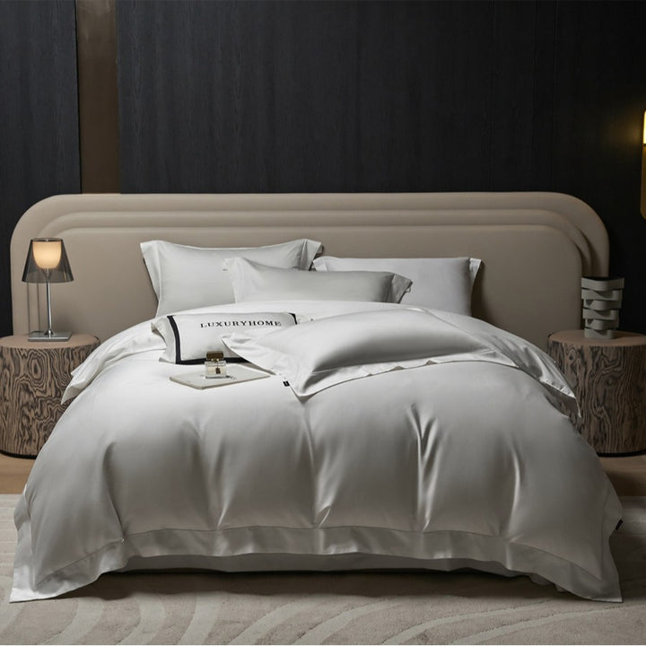 Luxury Sateen Duvet Cover Bedding Set with Hidden Zipper and Pillow Shams