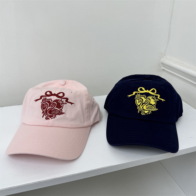Women's Embroidered Swan-Themed Baseball Cap Stornfield