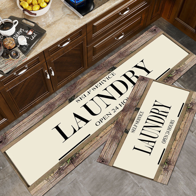 Vintage-Inspired Laundry Room Area Mat Stornfield