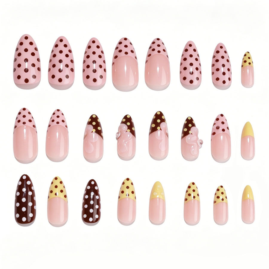 Decorative Floral Stiletto Press-On Nails Stornfield