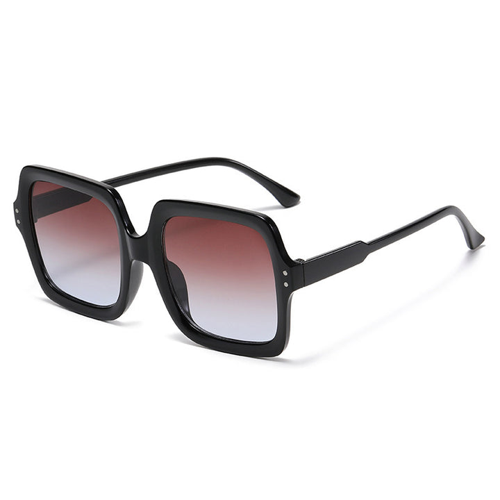 Ladies fashionable square sunglasses with mirrored lenses Stornfield