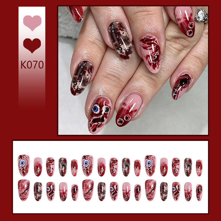 Creative artificial nail set with unique, artistic accents Stornfield