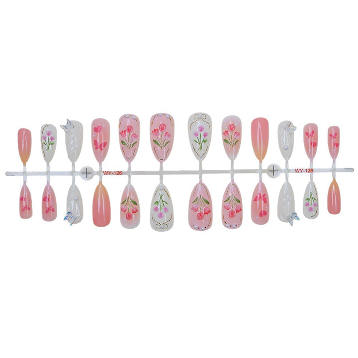 Floral-Embellished Press-On Nail Collection Stornfield