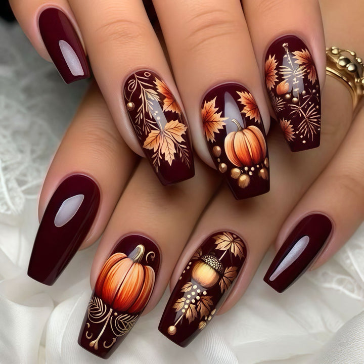 Artificial nails with autumn design Stornfield