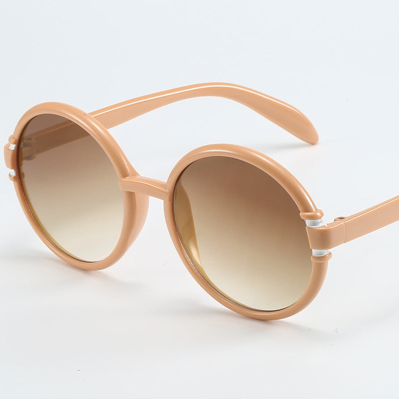 Women's round sunglasses in trendy leopard pattern with UV protection Stornfield