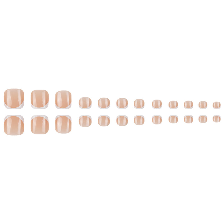 Elegant French Tip Press-On Toenails Stornfield 1789085938