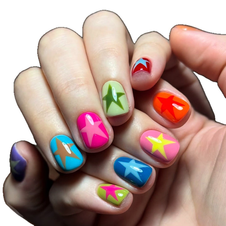 Artificial Nails with Modern Star Design Stornfield