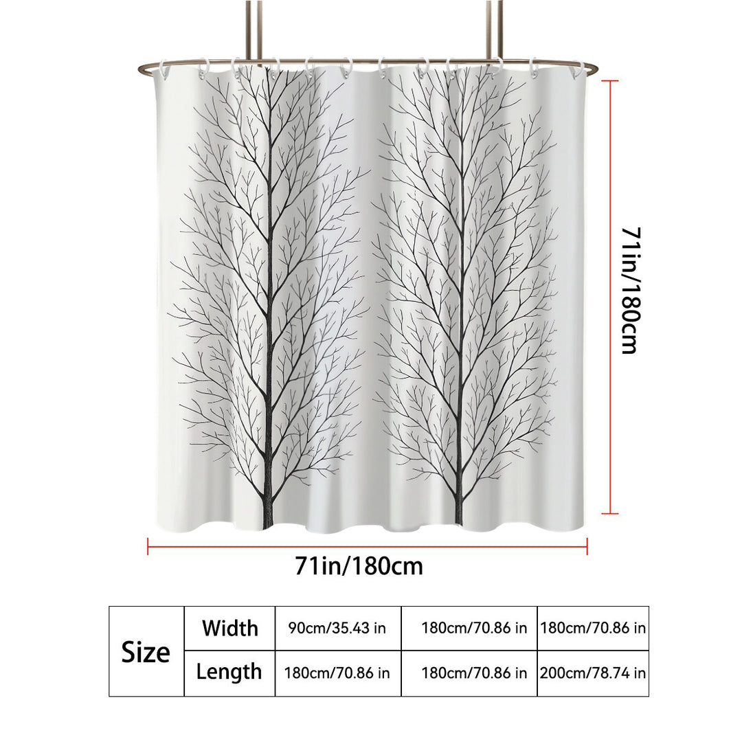 Artistic Tree Design Shower Curtain Stornfield