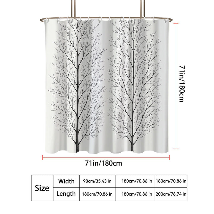 Artistic Tree Design Shower Curtain Stornfield