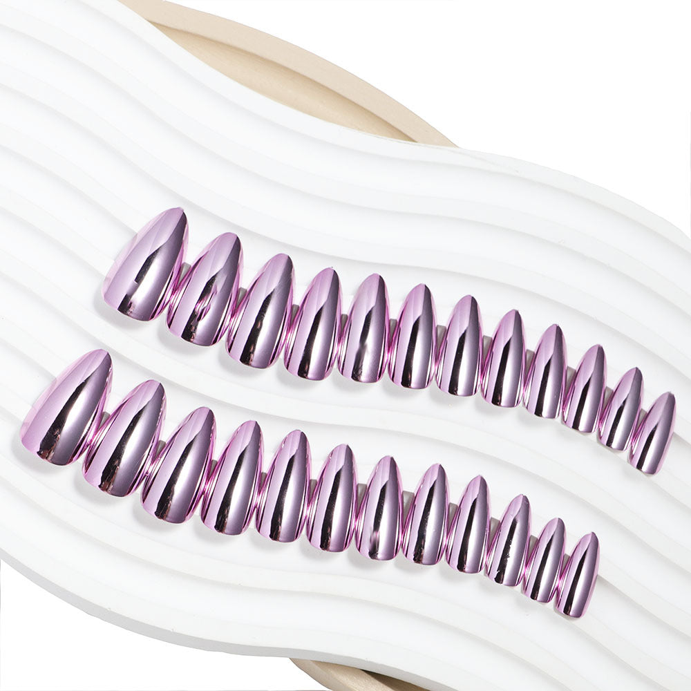 Elegant Mirror Finish Press-On Nails Stornfield