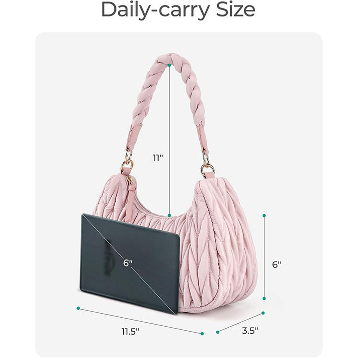 Fashionable shoulder bag with braided shoulder strap Stornfield