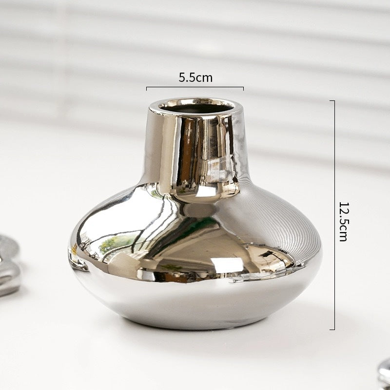 Modern Metallic Ceramic Vase