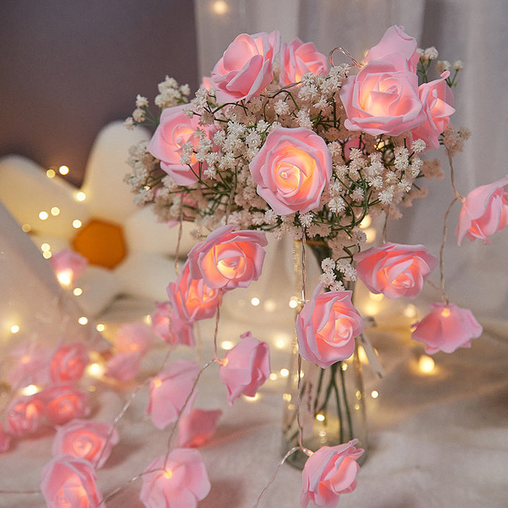 Decorative LED rose string lights Stornfield