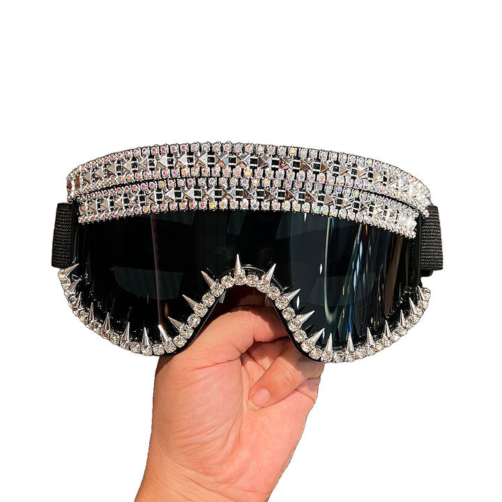 Ladies Ski Goggles with Extravagant Rhinestone Design Stornfield