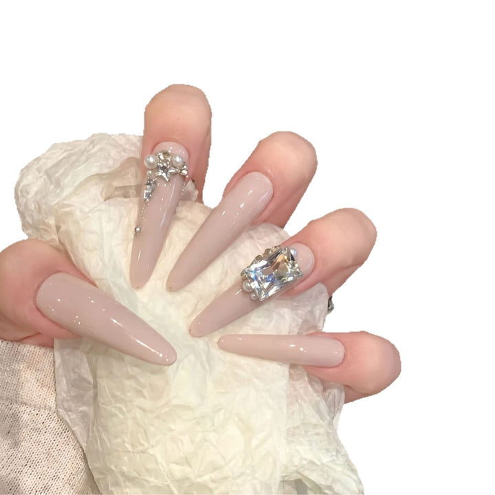 Rhinestone-Embellished Stiletto Nail Art Set Stornfield