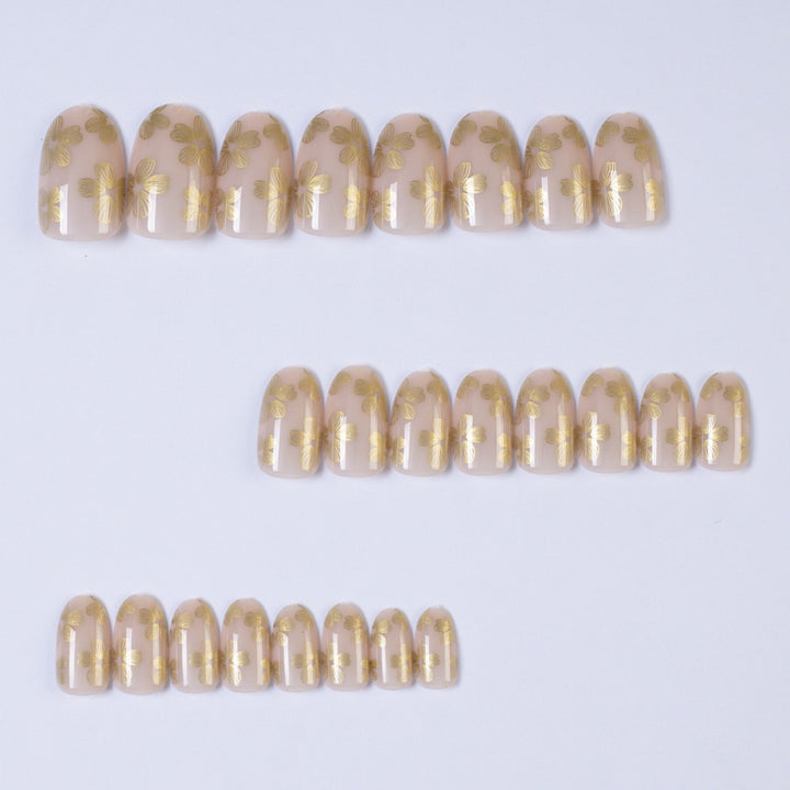 Artificial nails with elegant floral pattern Stornfield