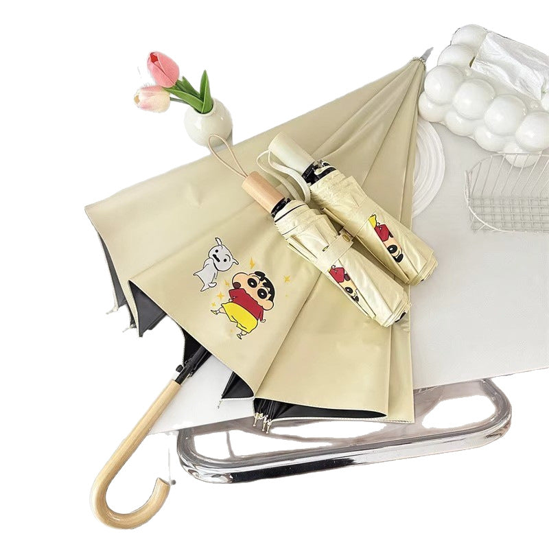 Women's folding umbrella with creative character design Stornfield